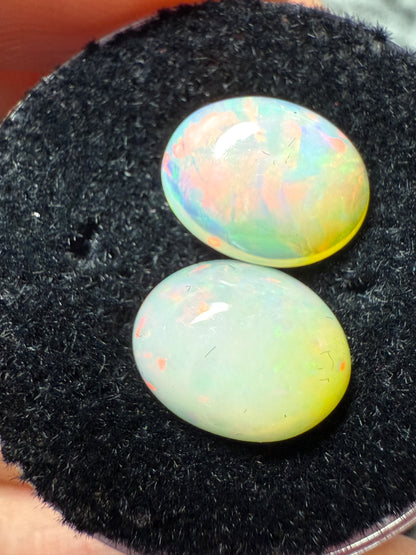 Welo Opal Cabochon Pair: 3.33 ct– 10x8x4mm