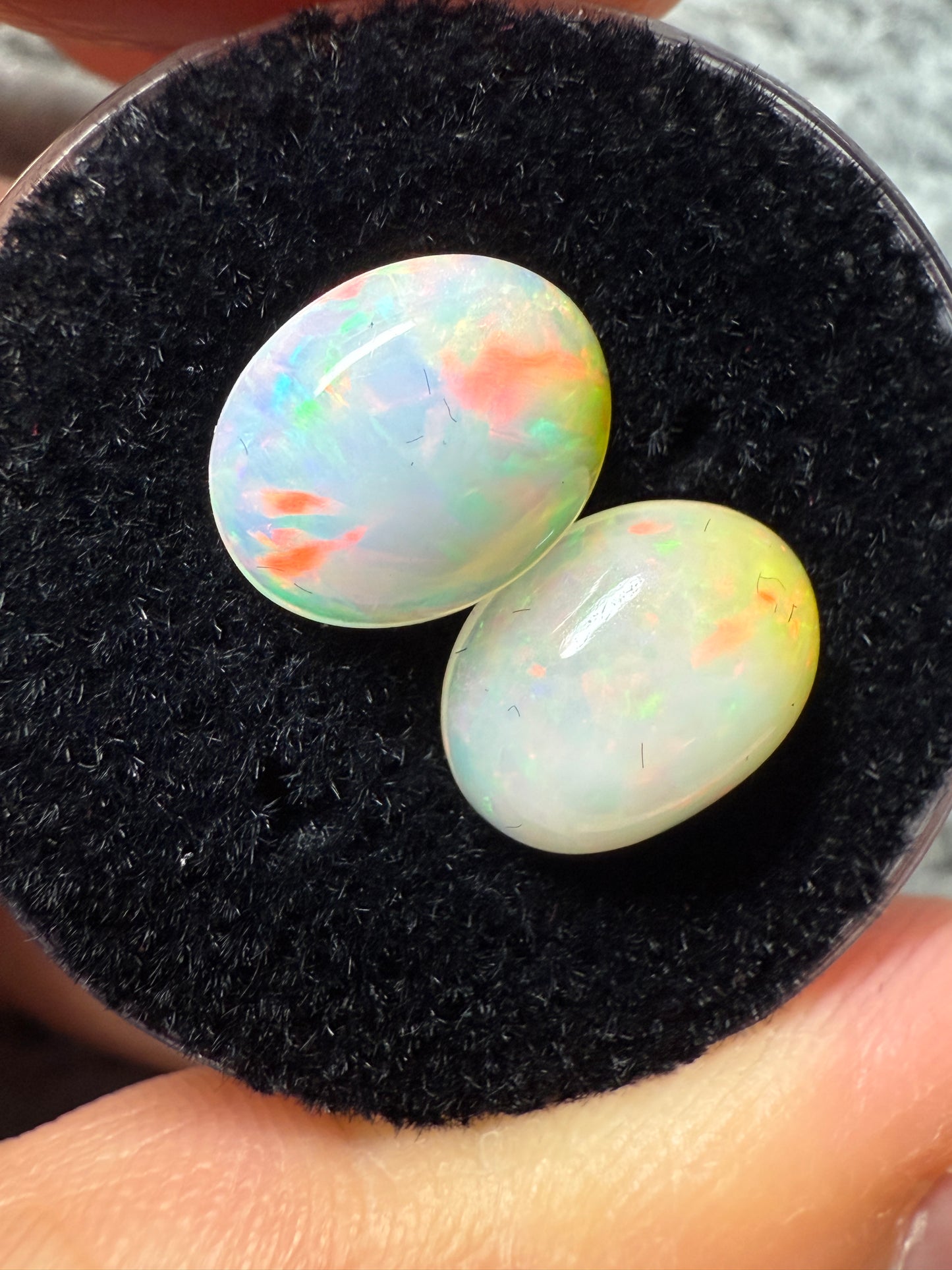 Welo Opal Cabochon Pair: 3.33 ct– 10x8x4mm
