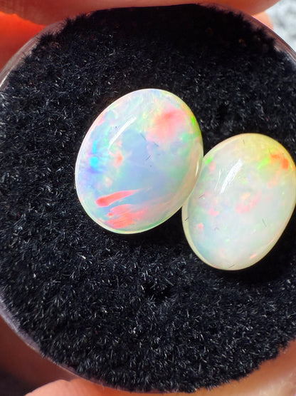 Welo Opal Cabochon Pair: 3.33 ct– 10x8x4mm