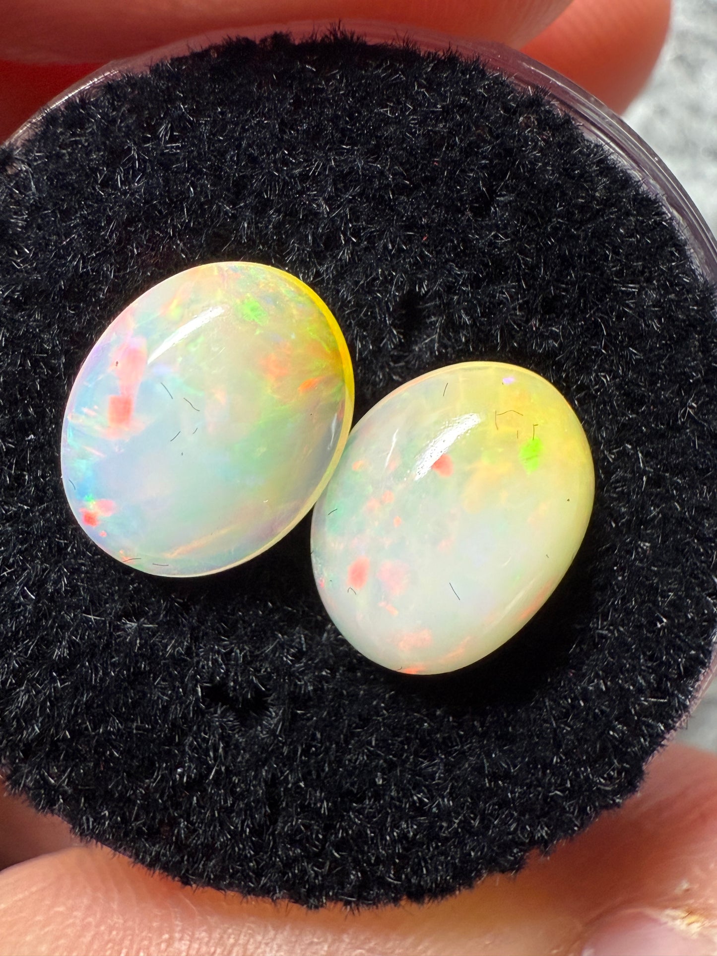 Welo Opal Cabochon Pair: 3.33 ct– 10x8x4mm