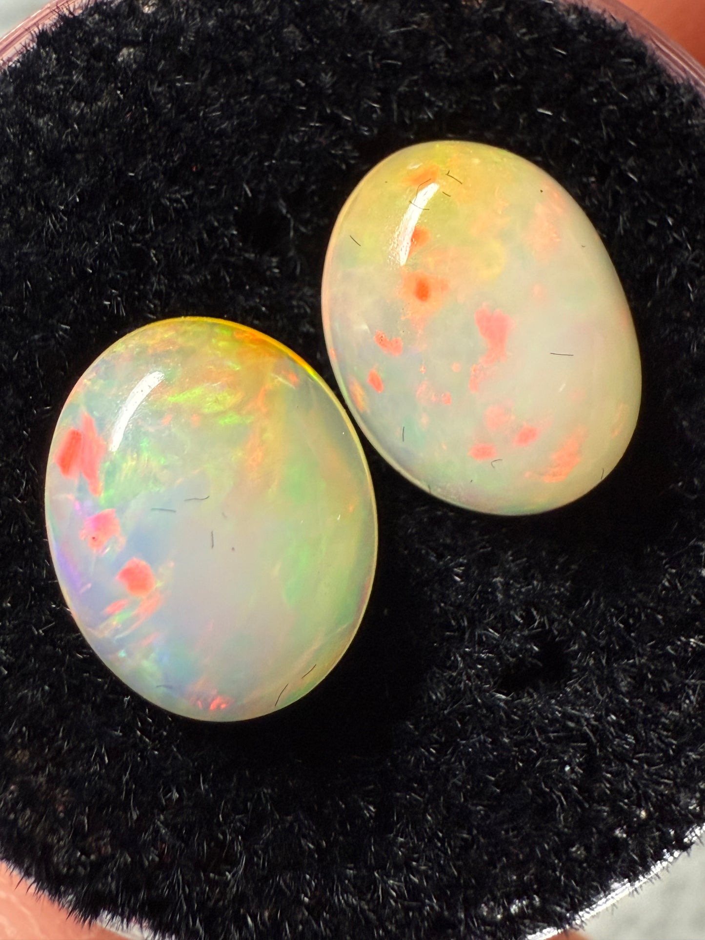 Welo Opal Cabochon Pair: 3.33 ct– 10x8x4mm