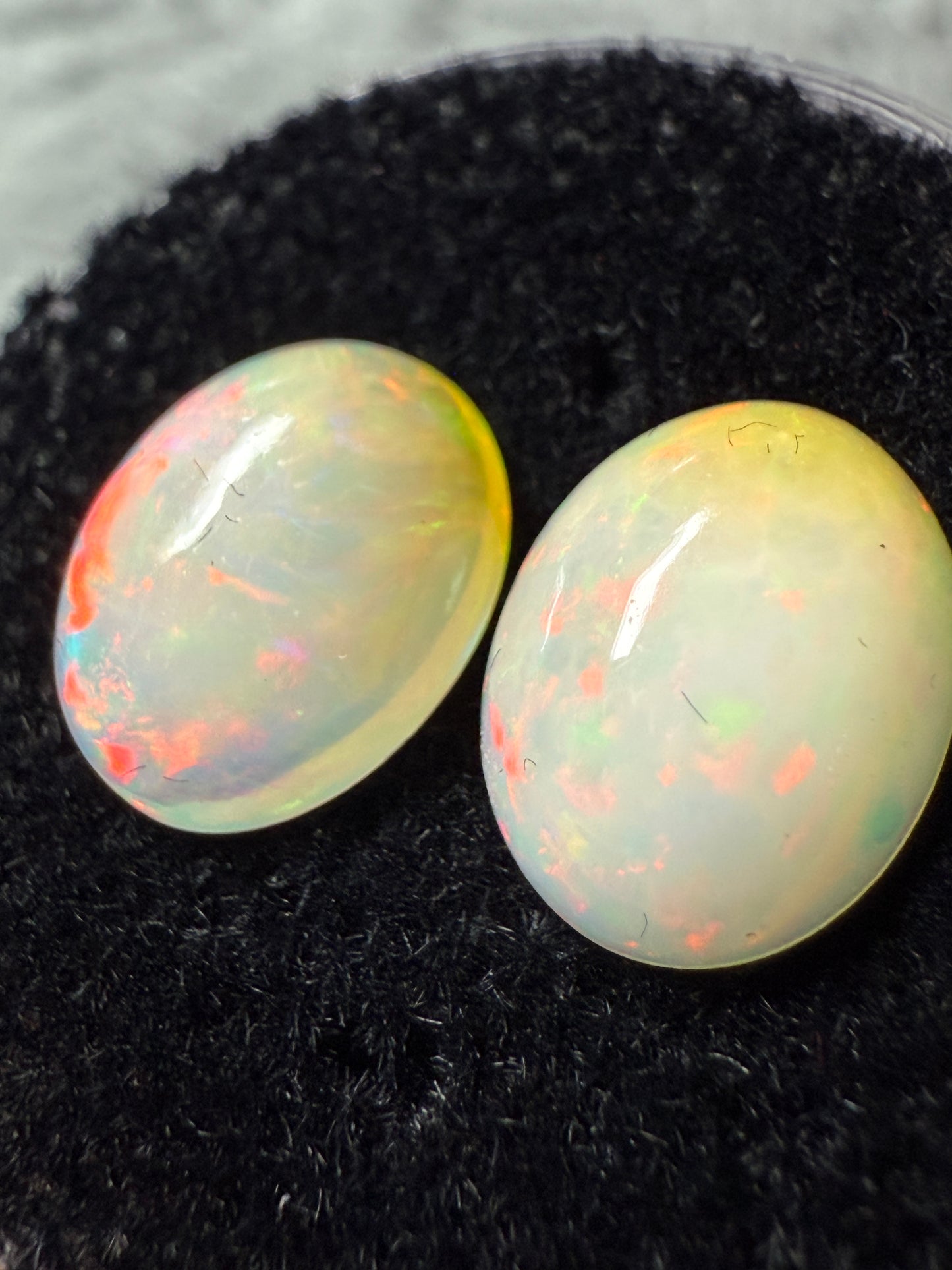 Welo Opal Cabochon Pair: 3.33 ct– 10x8x4mm
