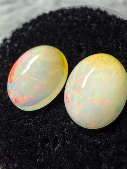 Welo Opal Cabochon Pair: 3.33 ct– 10x8x4mm