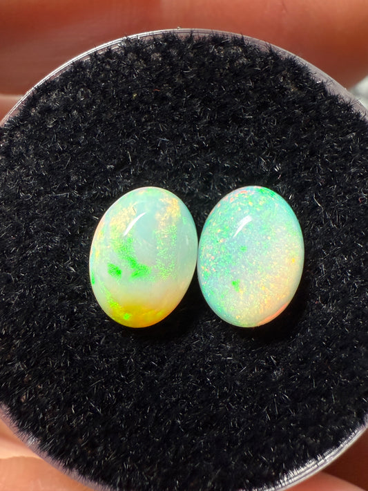 Welo Opal Cabochon Pair: 2.03 ct– 8x6x4mm