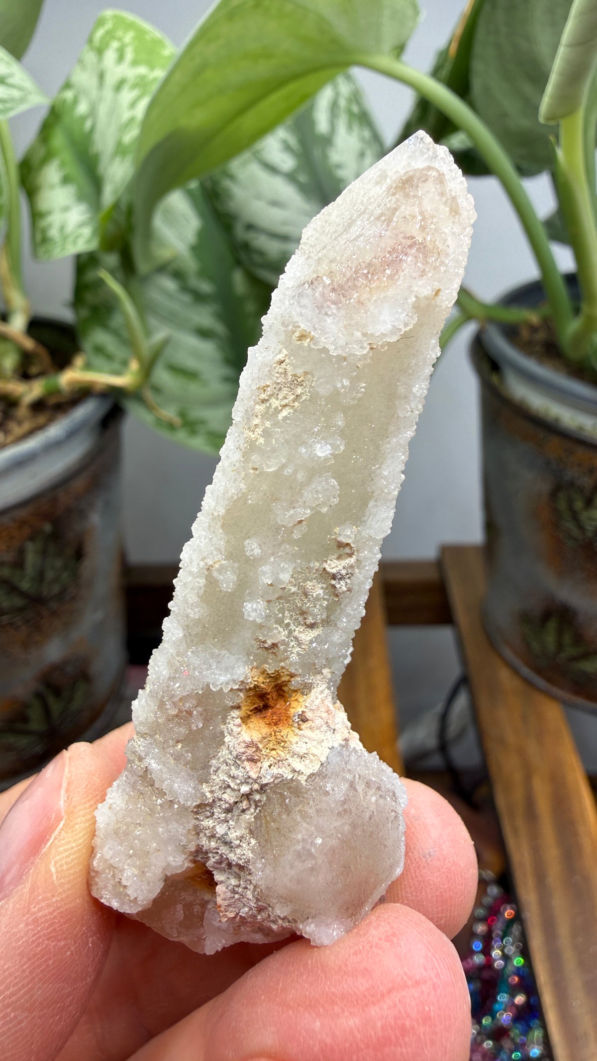 Witch’s Finger Druzy Quartz (White Cactus Quartz)- Boekenhouthoek, South Africa