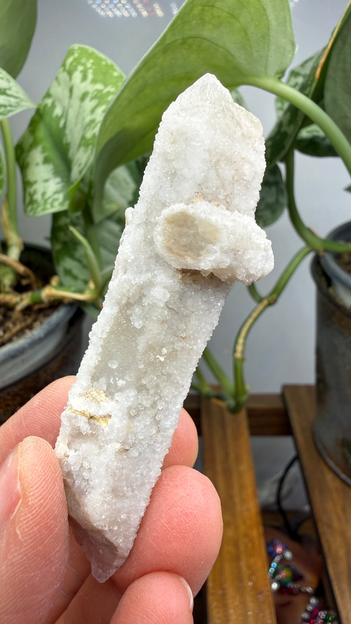 Witch’s Finger Druzy Quartz (White Cactus Quartz)- Boekenhouthoek, South Africa