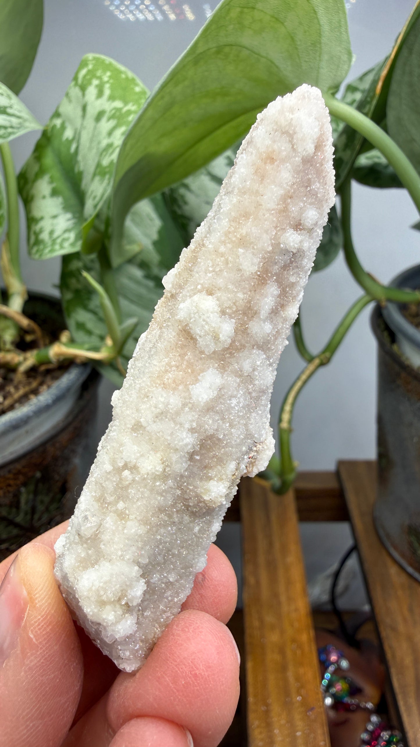 Witch’s Finger Druzy Quartz (White Cactus Quartz)- Boekenhouthoek, South Africa