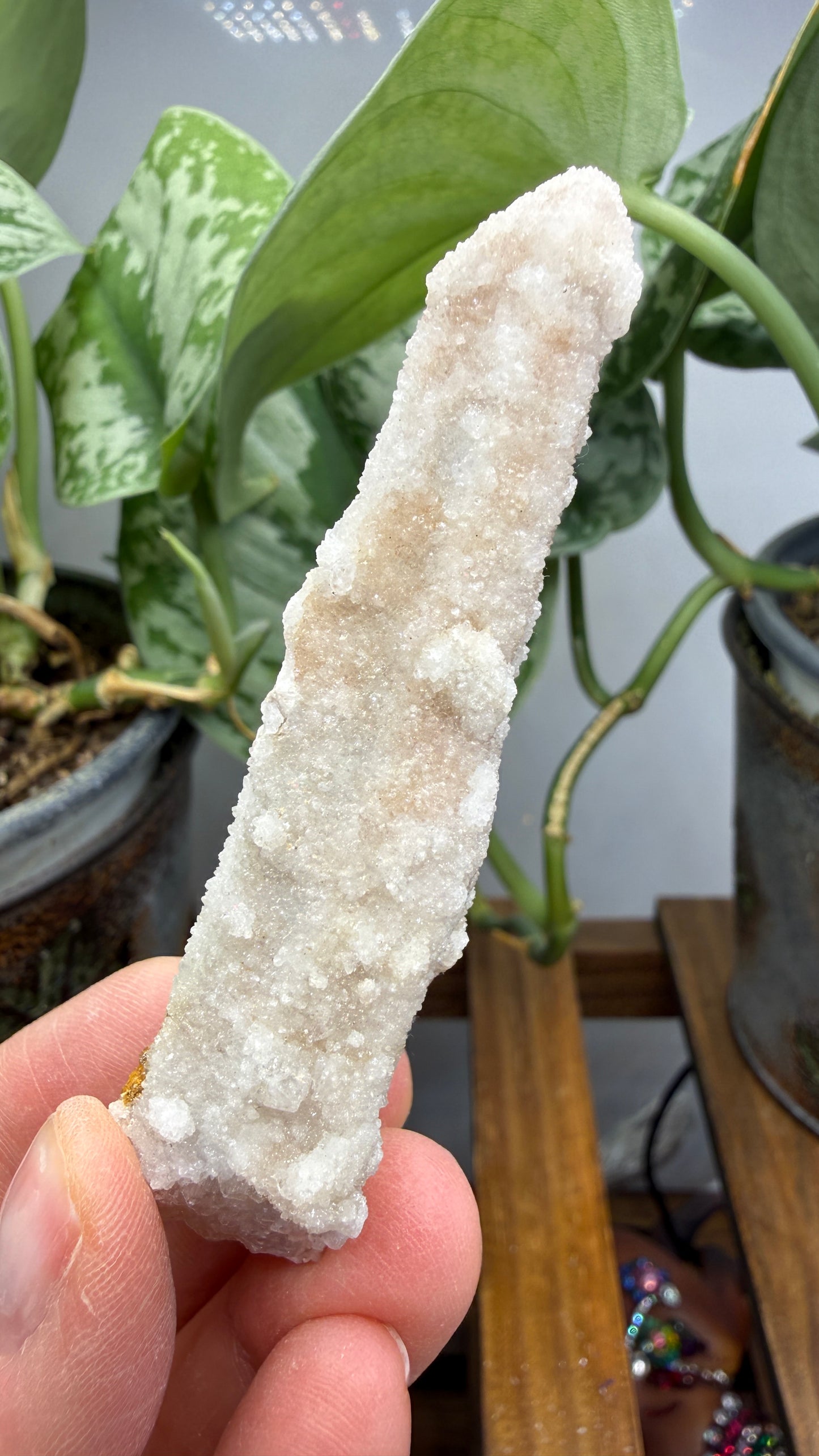 Witch’s Finger Druzy Quartz (White Cactus Quartz)- Boekenhouthoek, South Africa