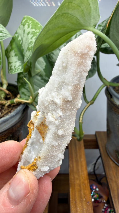 Witch’s Finger Druzy Quartz (White Cactus Quartz)- Boekenhouthoek, South Africa