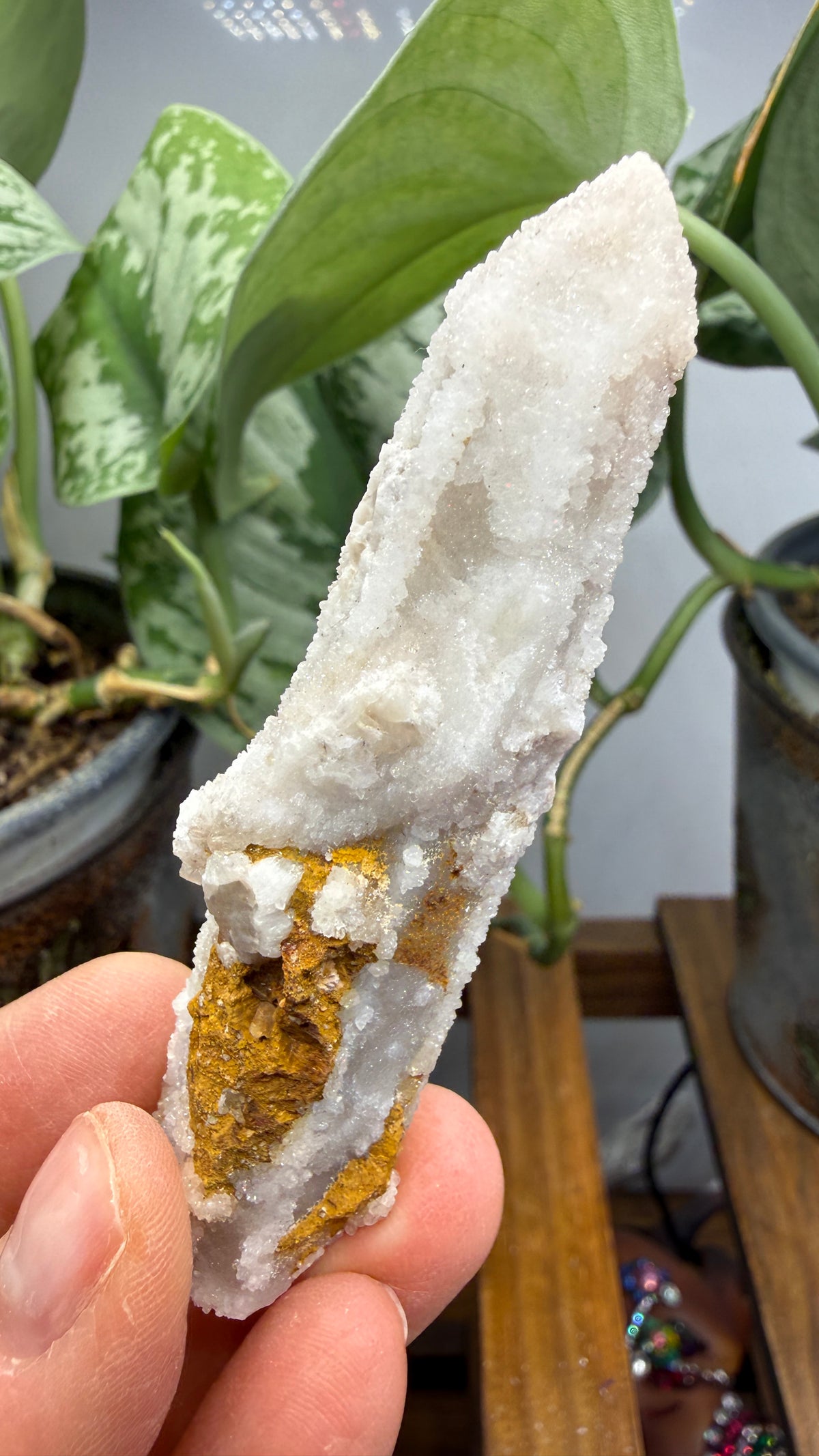 Witch’s Finger Druzy Quartz (White Cactus Quartz)- Boekenhouthoek, South Africa