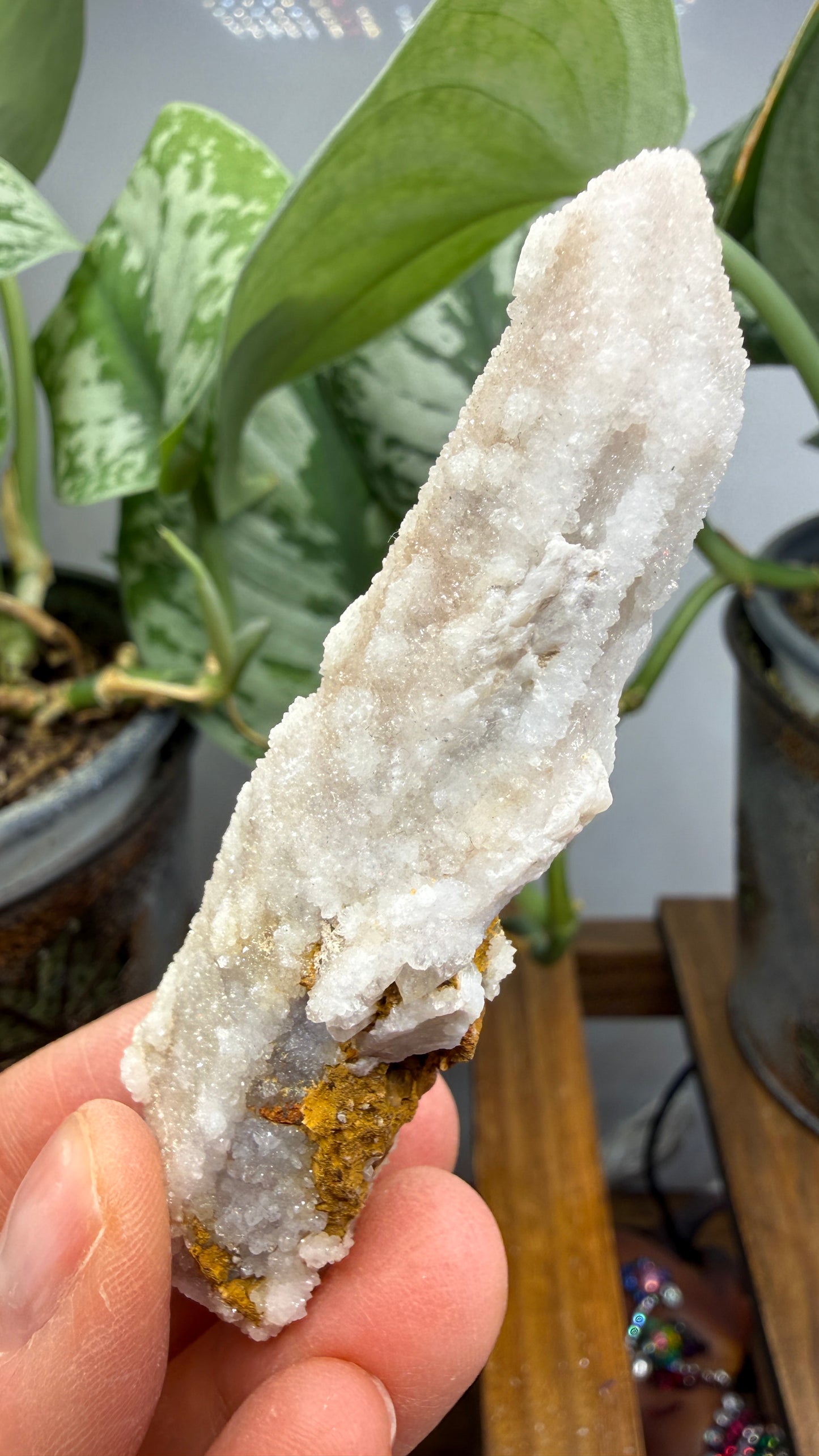 Witch’s Finger Druzy Quartz (White Cactus Quartz)- Boekenhouthoek, South Africa