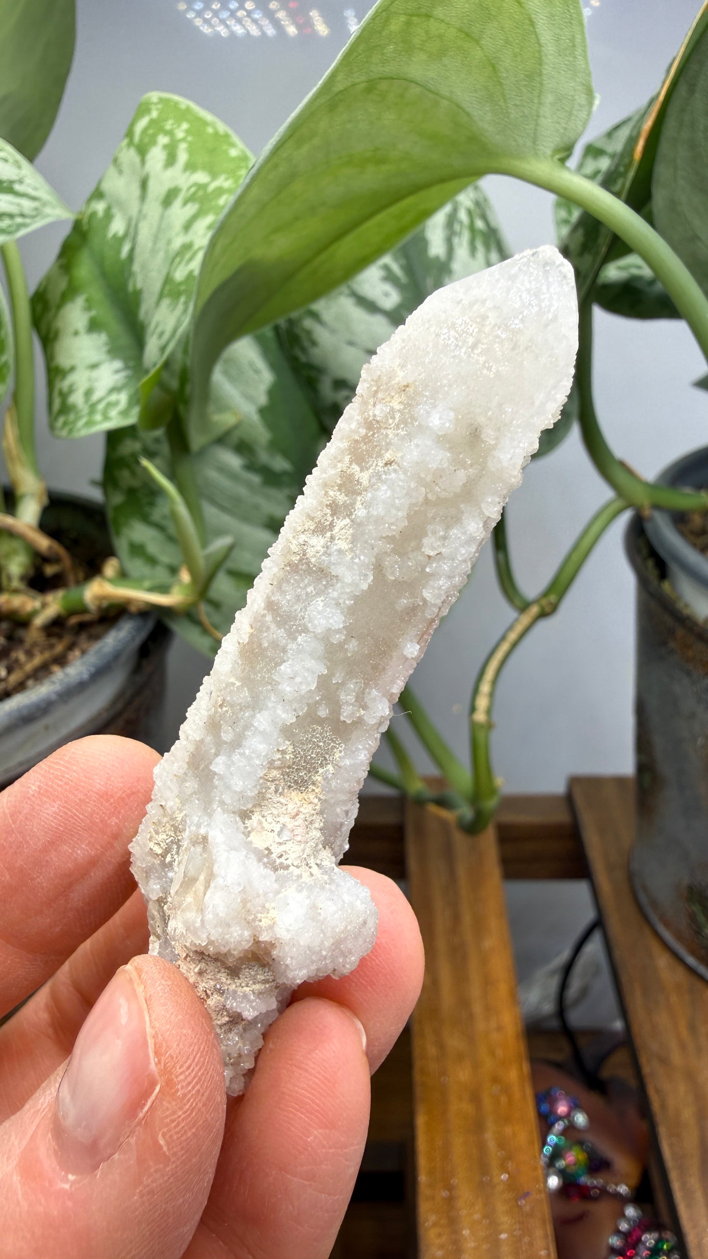 Witch’s Finger Druzy Quartz (White Cactus Quartz)- Boekenhouthoek, South Africa