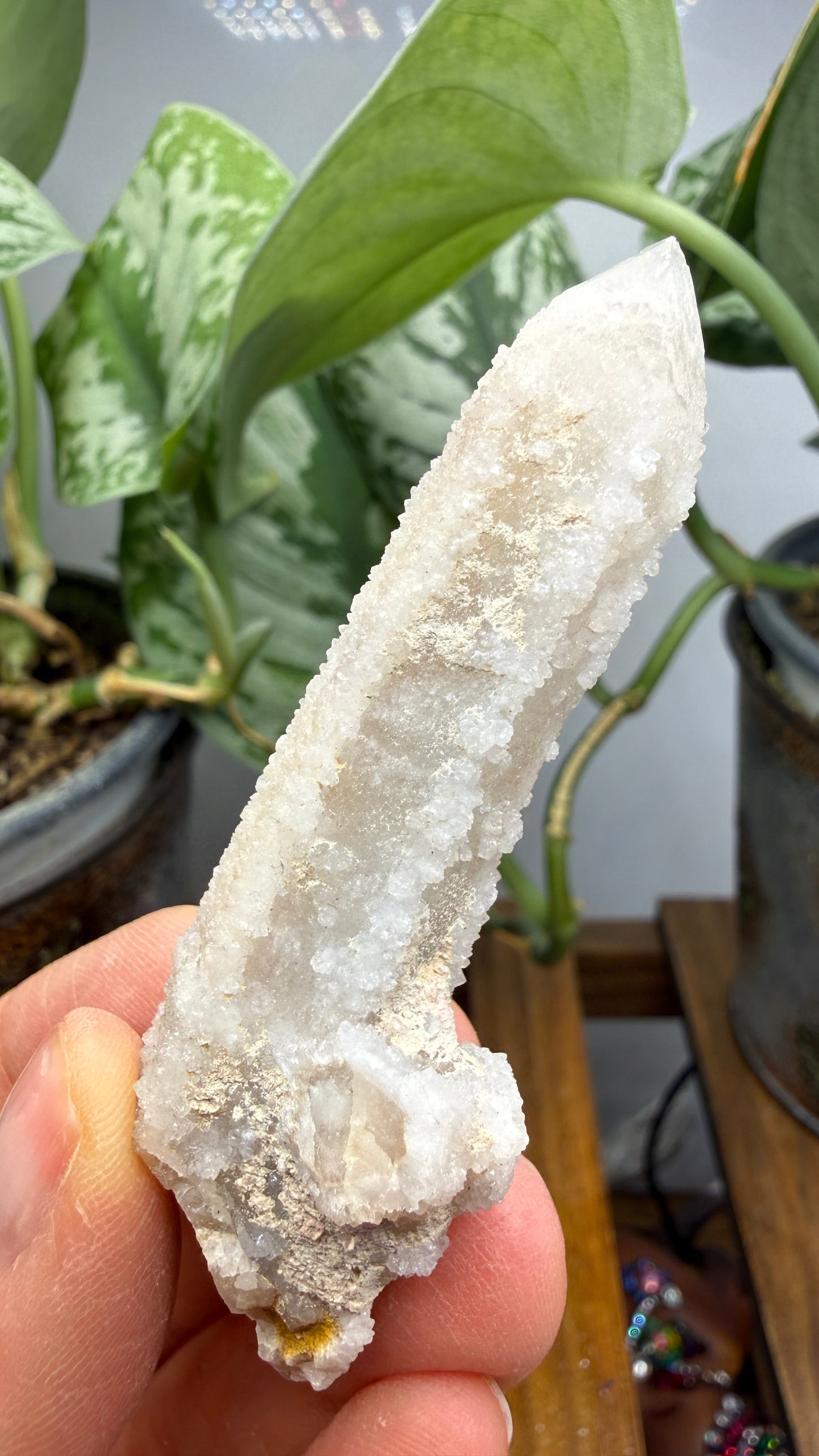 Witch’s Finger Druzy Quartz (White Cactus Quartz)- Boekenhouthoek, South Africa
