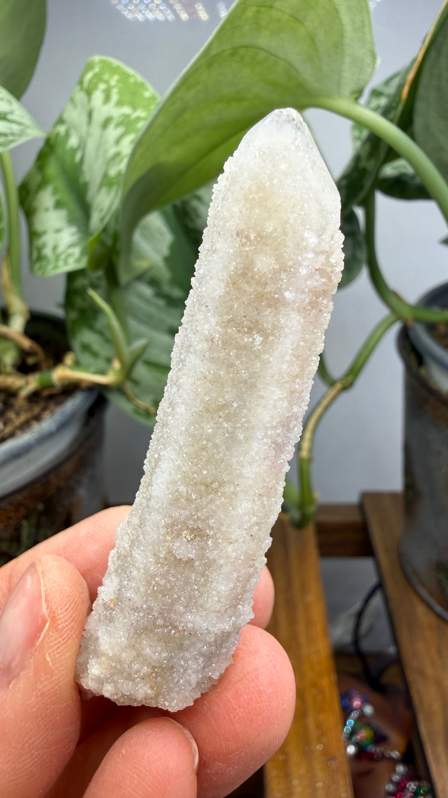 Witch’s Finger Druzy Quartz (White Cactus Quartz)- Boekenhouthoek, South Africa