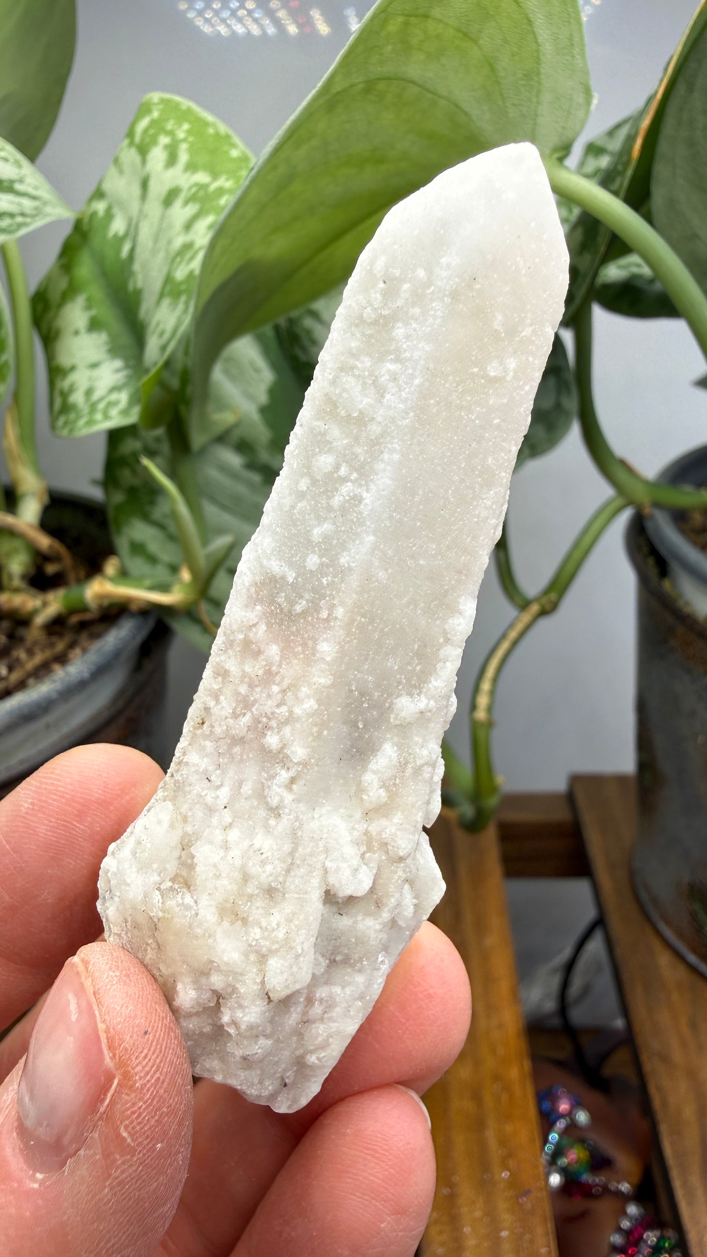 Witch’s Finger Druzy Quartz (White Cactus Quartz)- Boekenhouthoek, South Africa