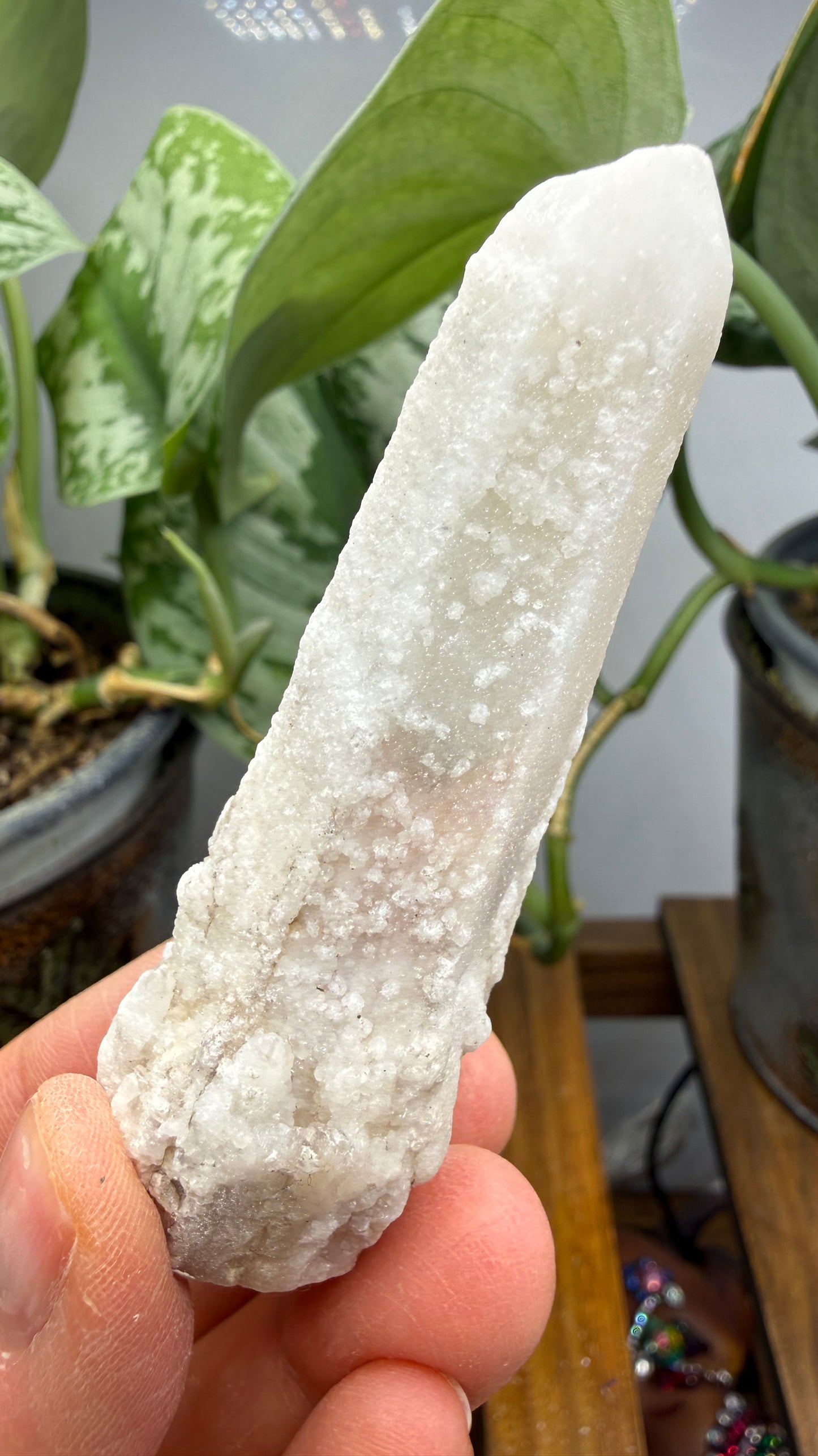 Witch’s Finger Druzy Quartz (White Cactus Quartz)- Boekenhouthoek, South Africa