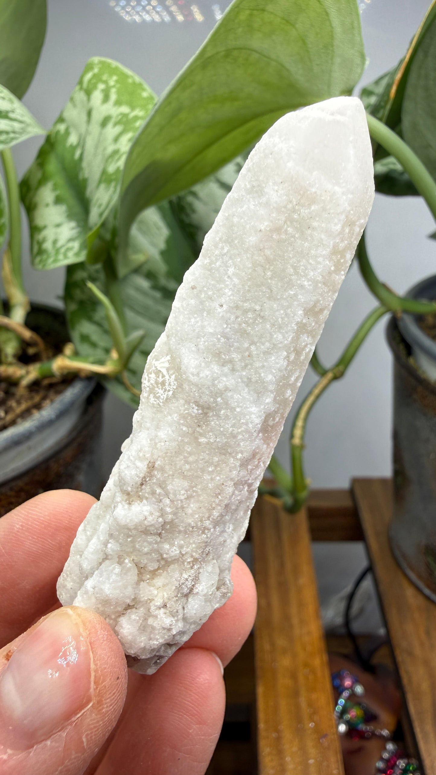 Witch’s Finger Druzy Quartz (White Cactus Quartz)- Boekenhouthoek, South Africa