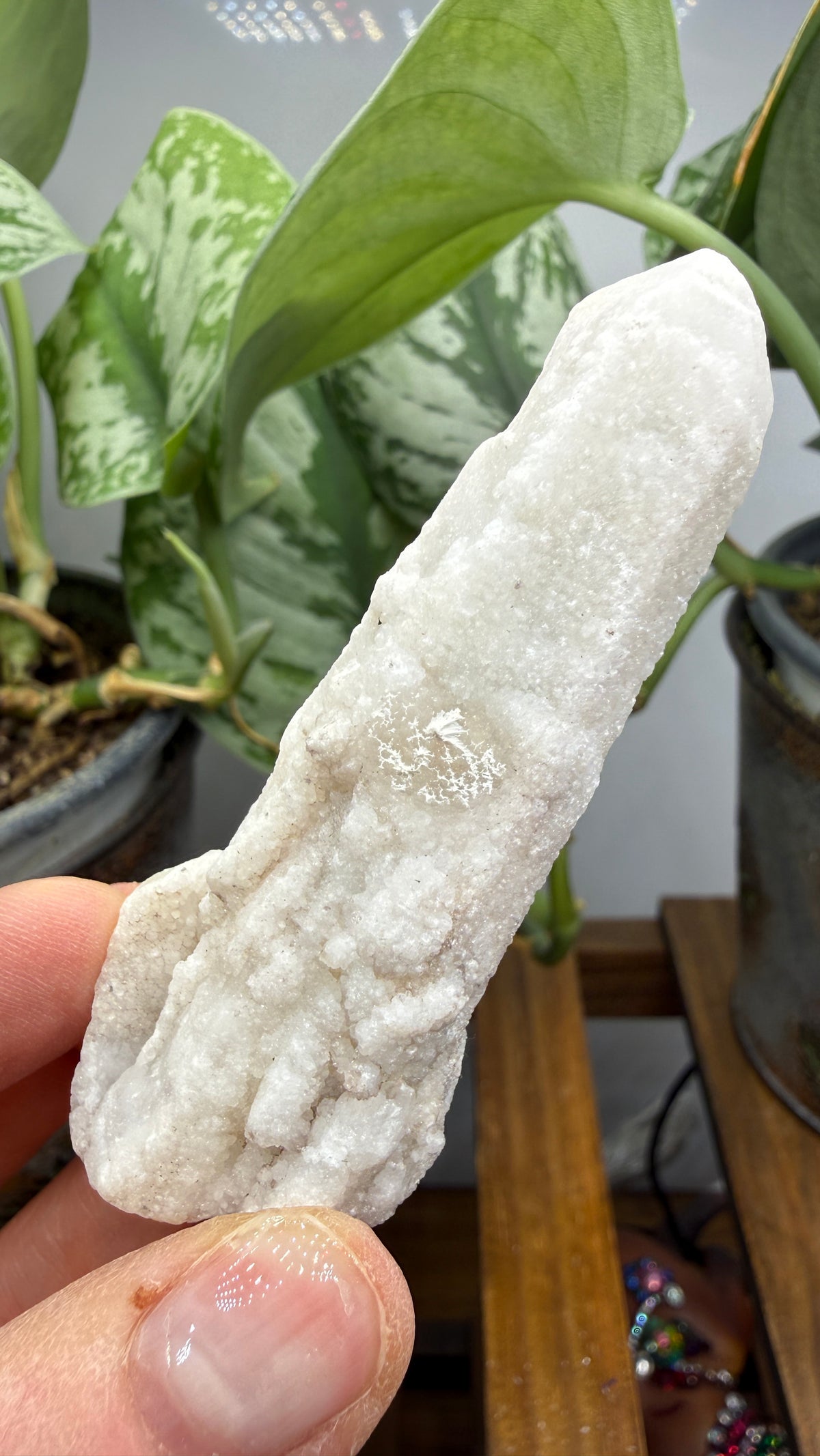 Witch’s Finger Druzy Quartz (White Cactus Quartz)- Boekenhouthoek, South Africa