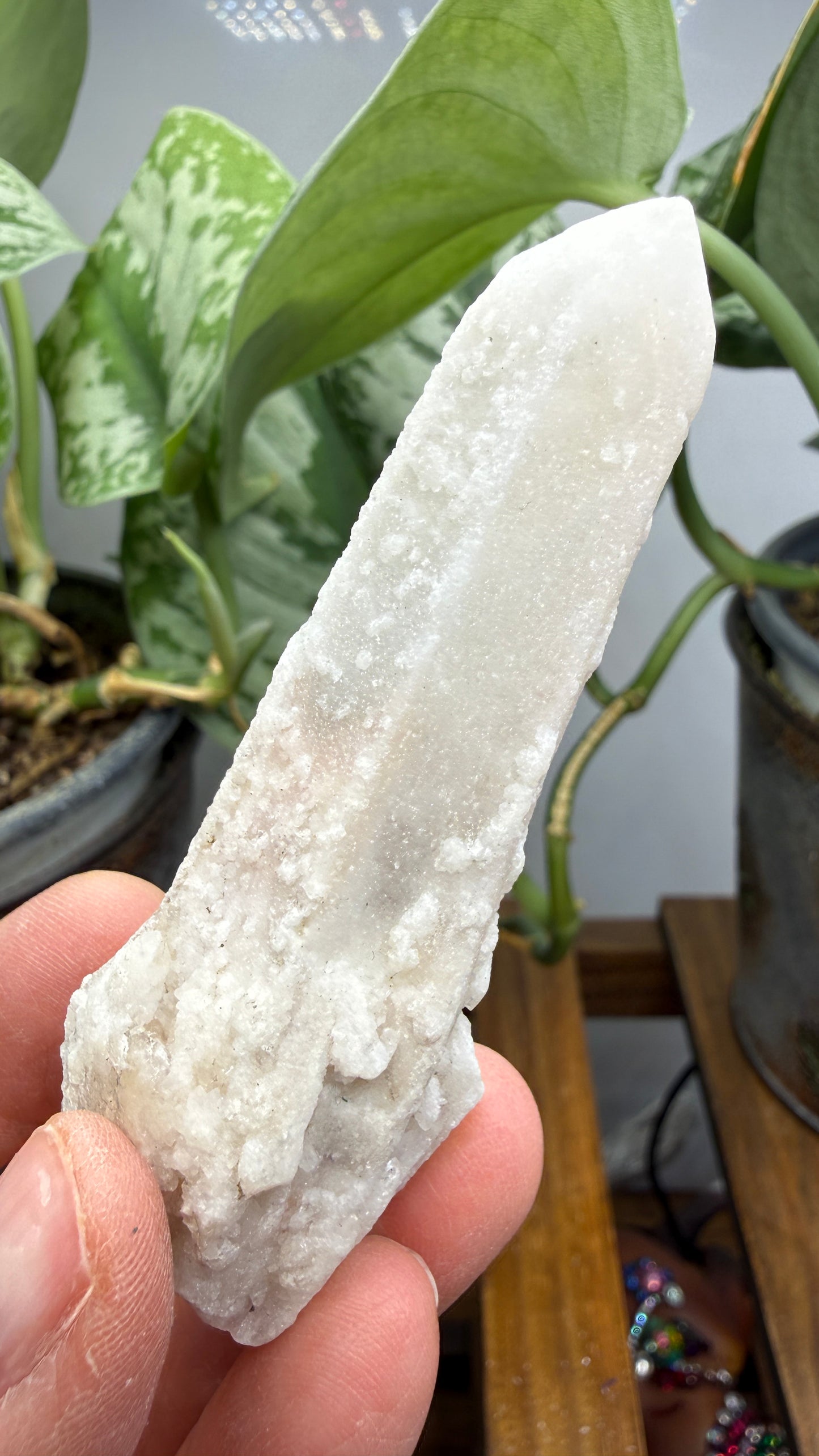 Witch’s Finger Druzy Quartz (White Cactus Quartz)- Boekenhouthoek, South Africa