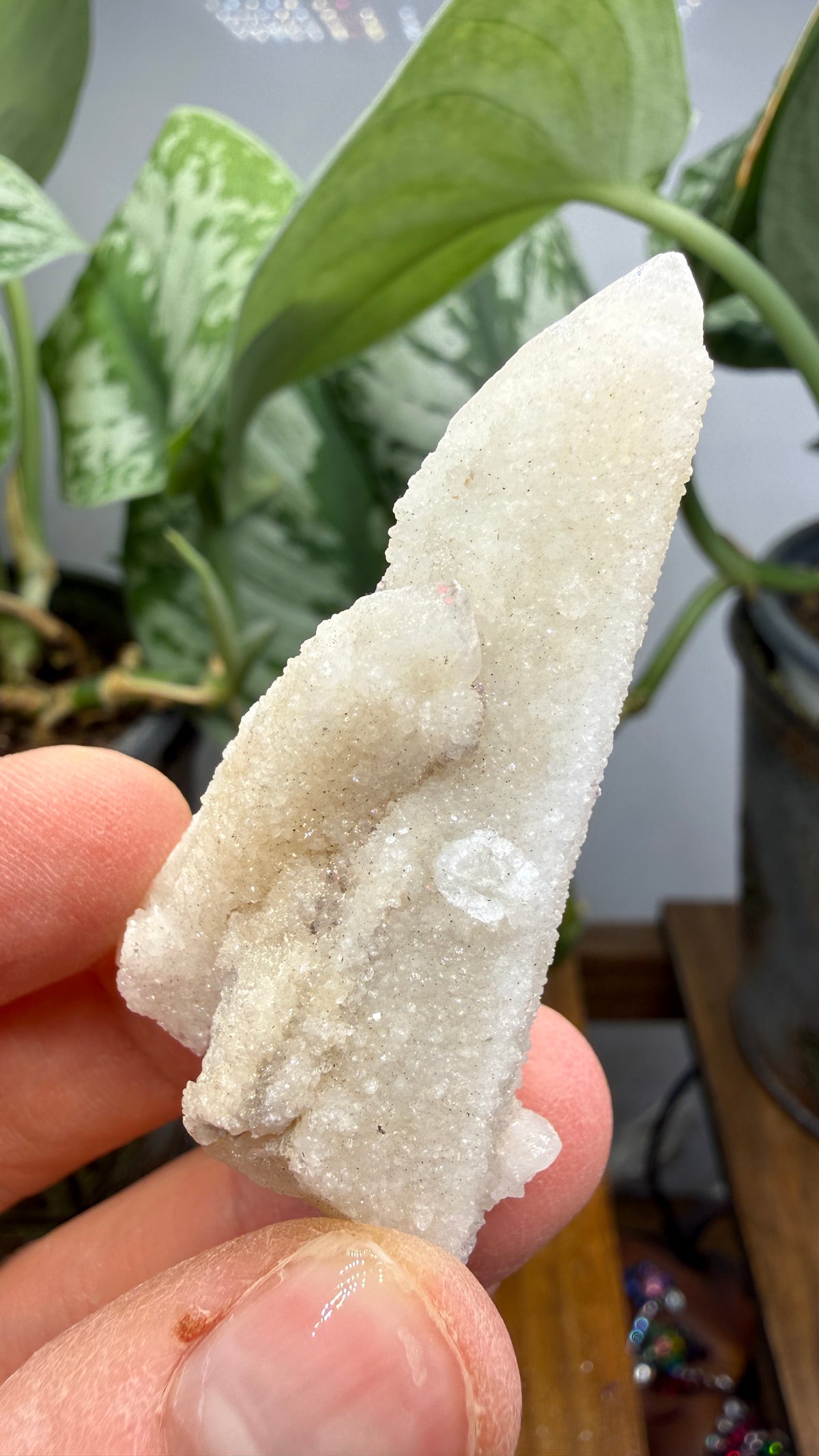 Witch’s Finger Druzy Quartz (White Cactus Quartz)- Boekenhouthoek, South Africa