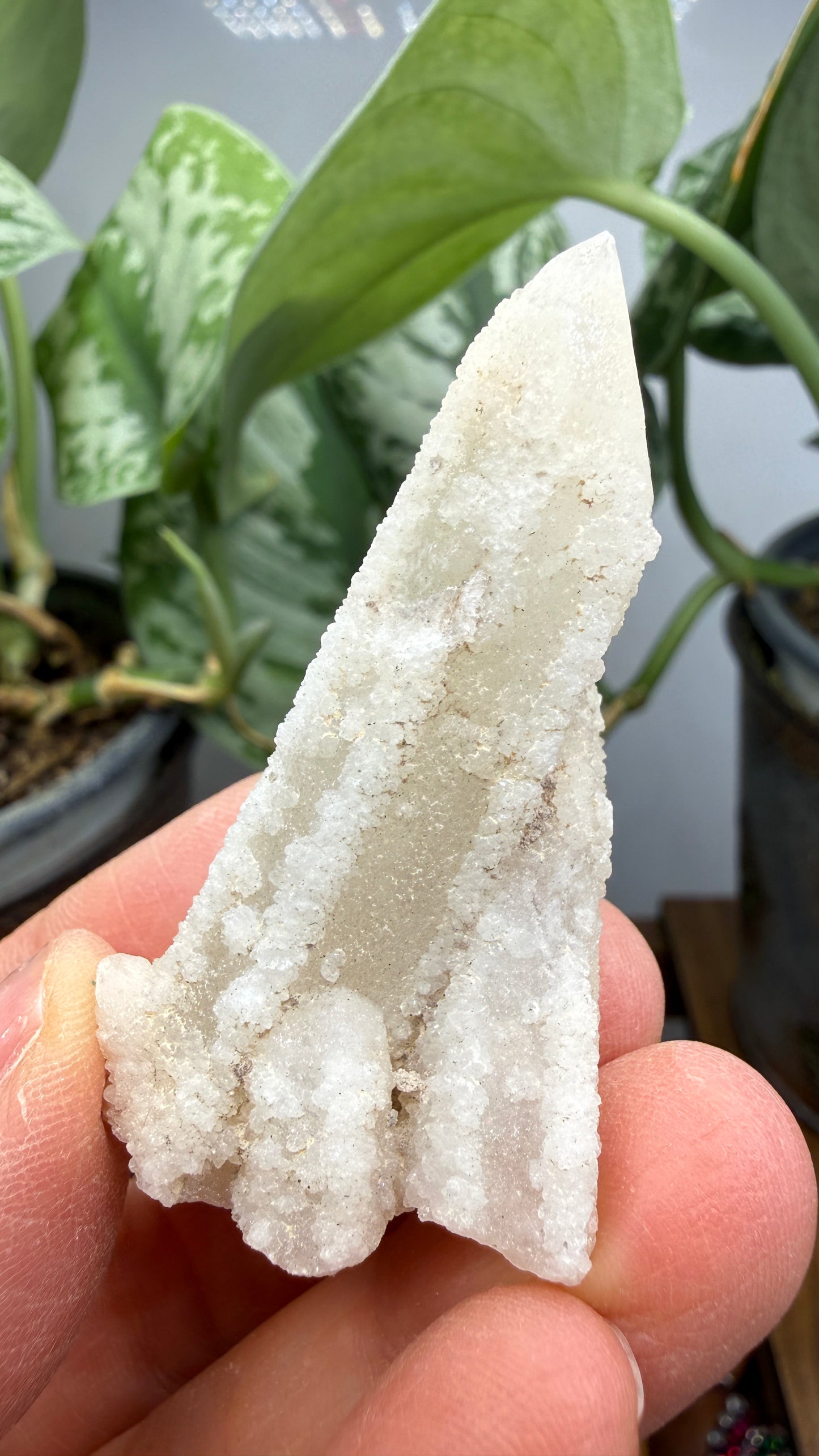 Witch’s Finger Druzy Quartz (White Cactus Quartz)- Boekenhouthoek, South Africa