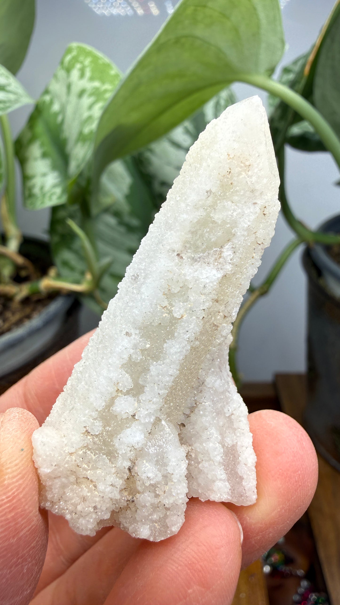 Witch’s Finger Druzy Quartz (White Cactus Quartz)- Boekenhouthoek, South Africa