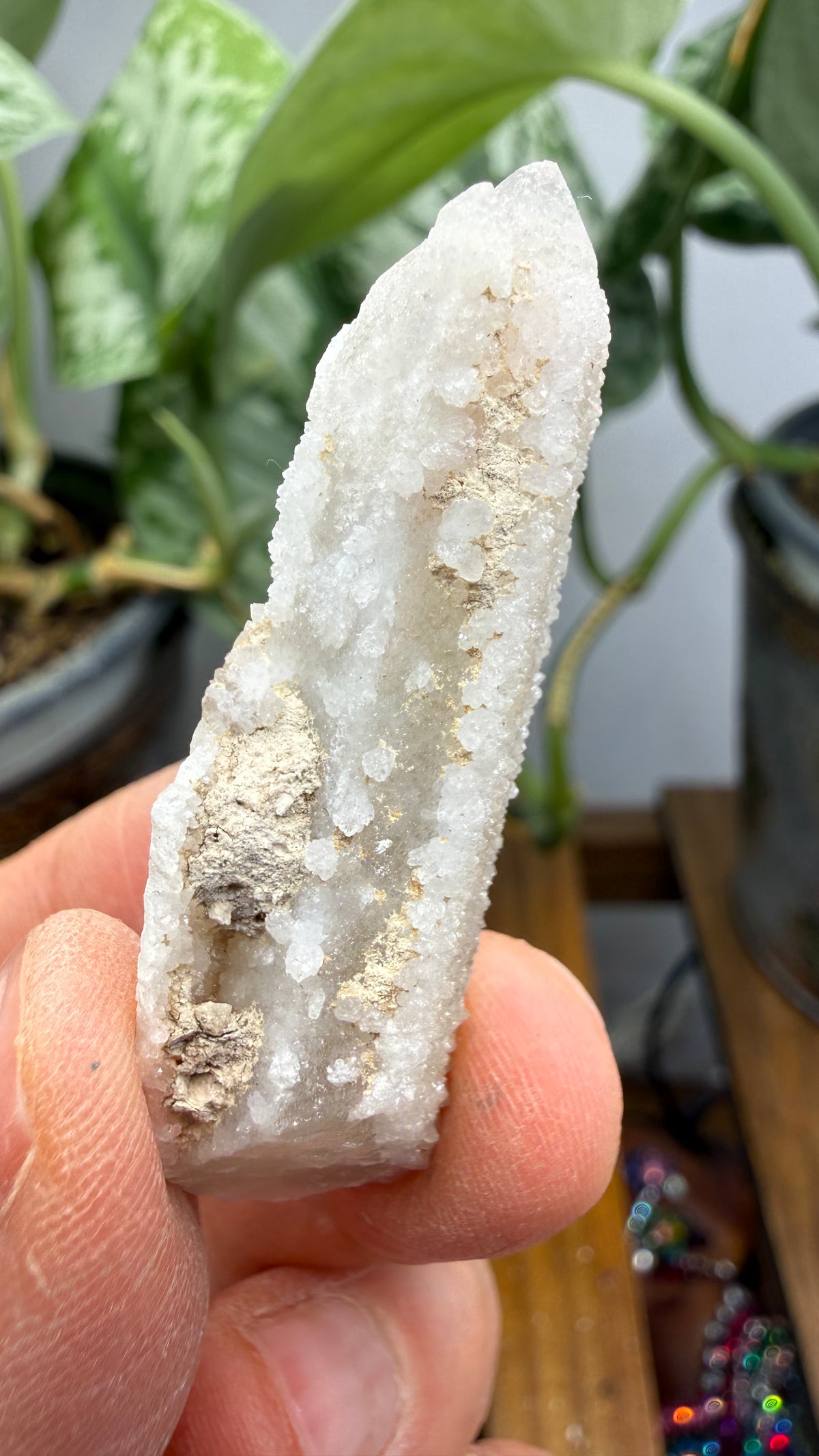 Witch’s Finger Druzy Quartz (White Cactus Quartz)- Boekenhouthoek, South Africa