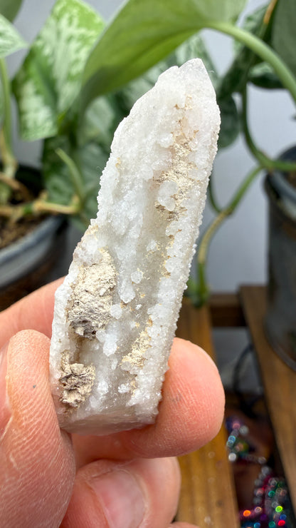 Witch’s Finger Druzy Quartz (White Cactus Quartz)- Boekenhouthoek, South Africa