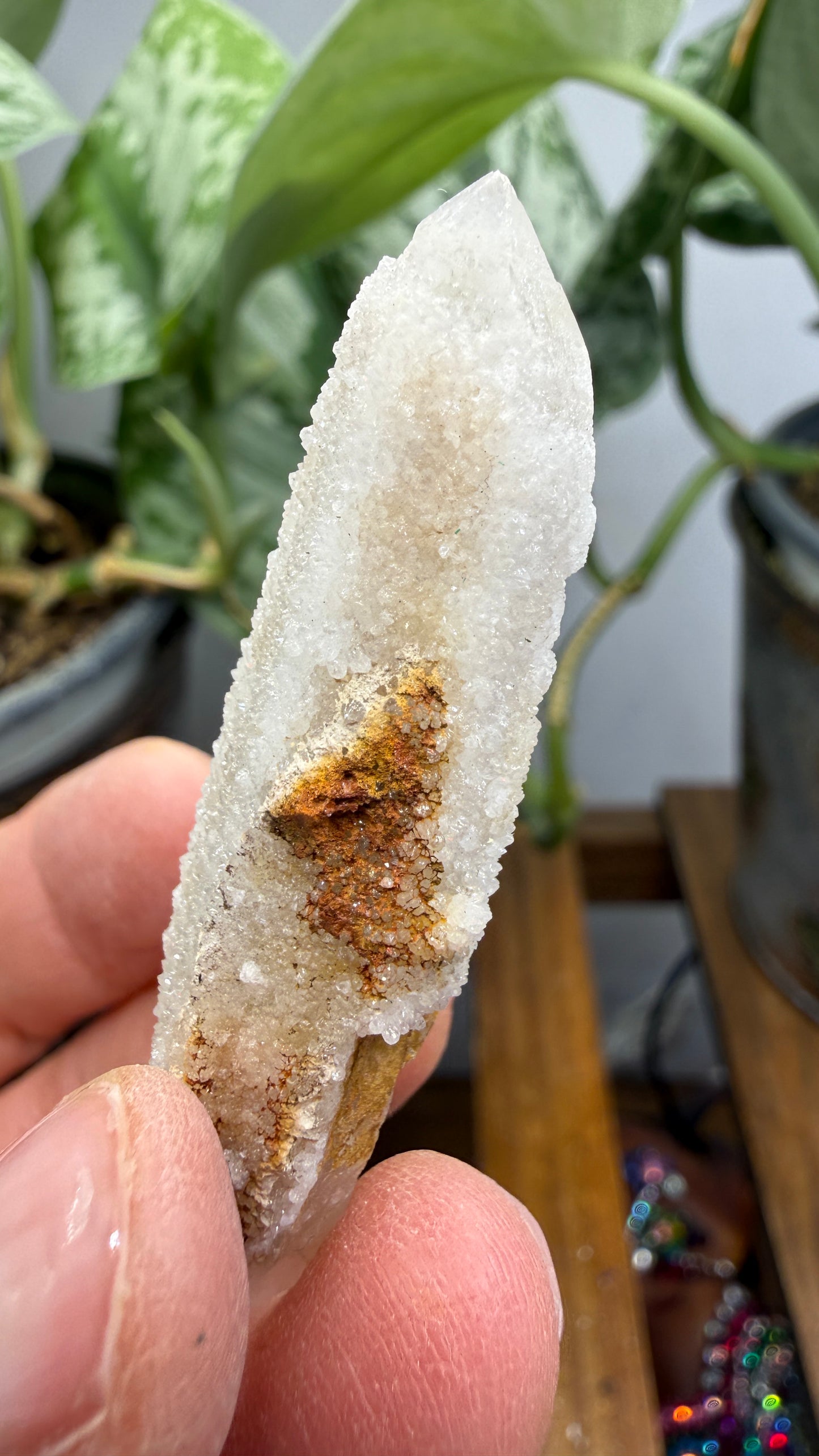 Witch’s Finger Druzy Quartz (White Cactus Quartz)- Boekenhouthoek, South Africa