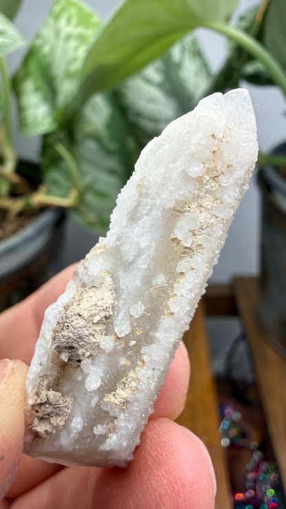 Witch’s Finger Druzy Quartz (White Cactus Quartz)- Boekenhouthoek, South Africa