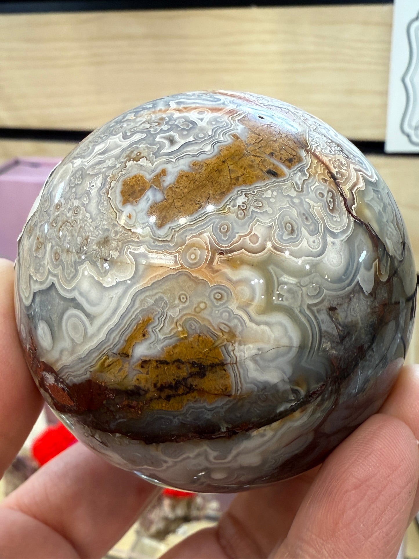 Lace Agate Sphere- 6 cm