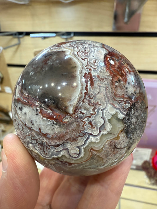 Lace Agate Sphere- 6.1 cm