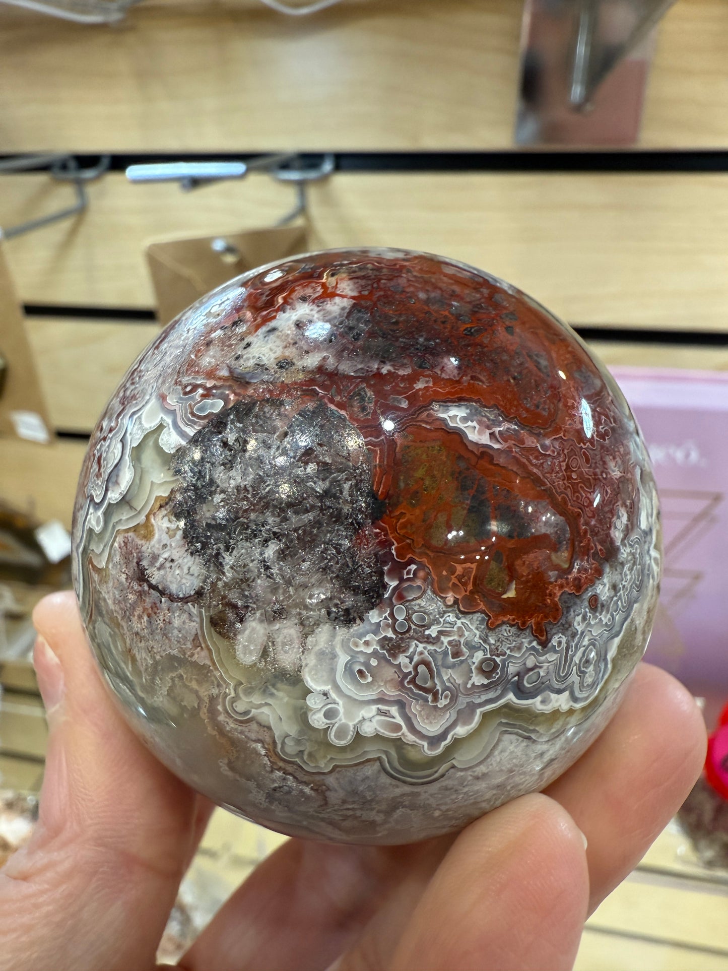 Lace Agate Sphere- 6.1 cm