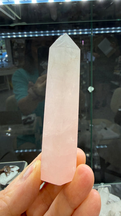 Rose Quartz Tower- 3.5 inches tall
