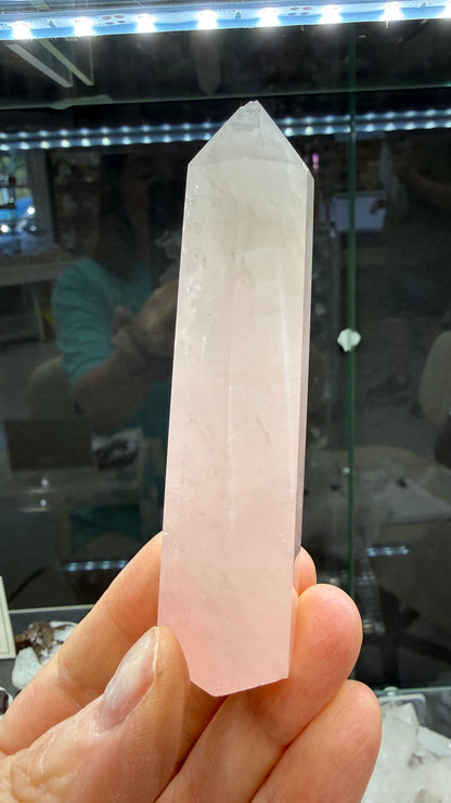 Rose Quartz Tower- 3.5 inches tall