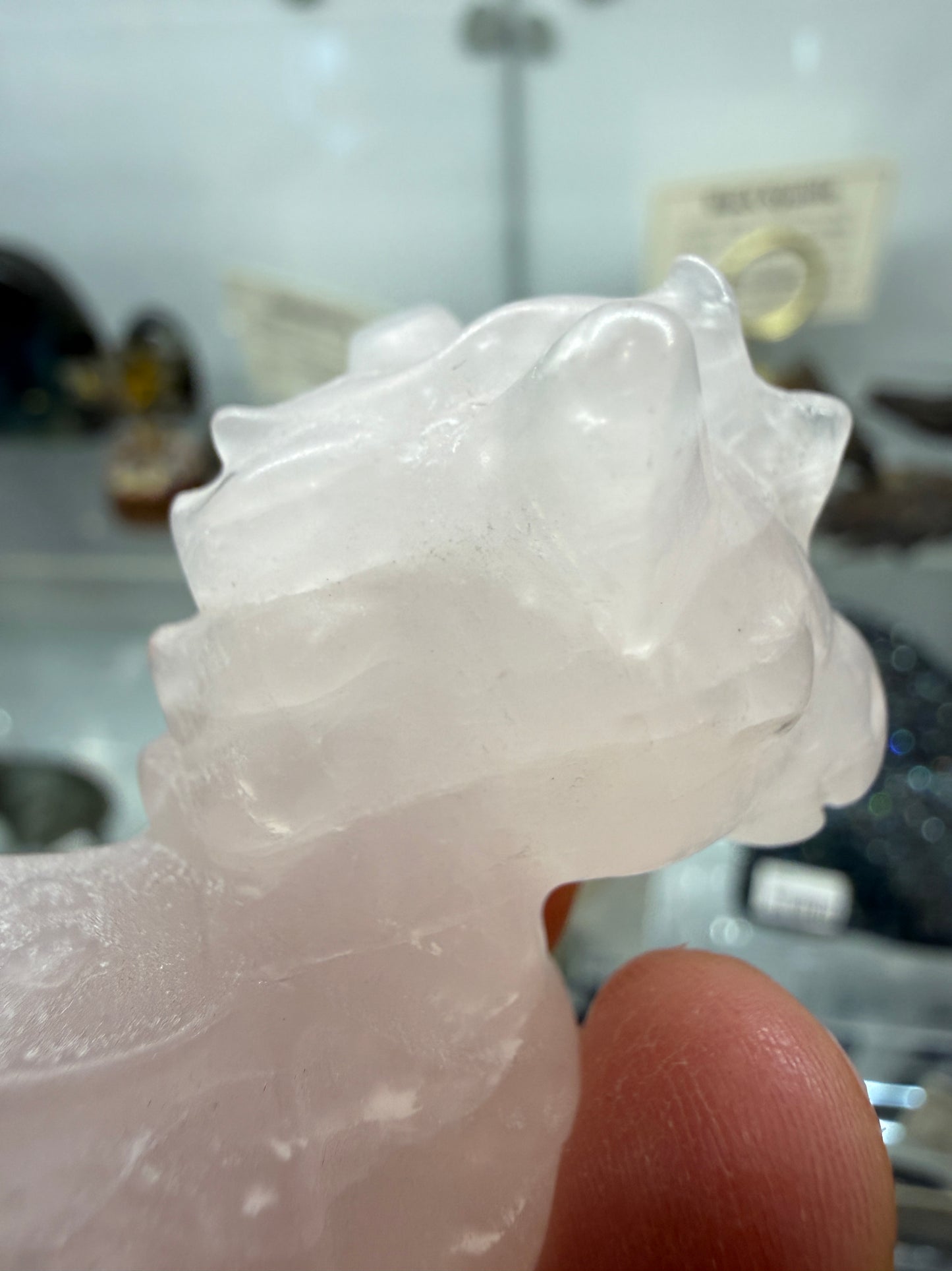 Rose Quartz Horse Crystal Carving- 2.3 inches
