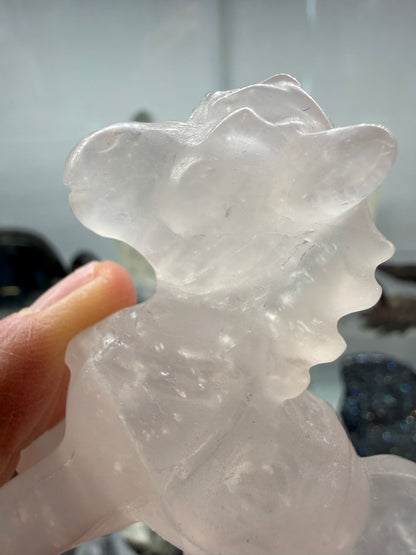 Rose Quartz Horse Crystal Carving- 2.5 inches