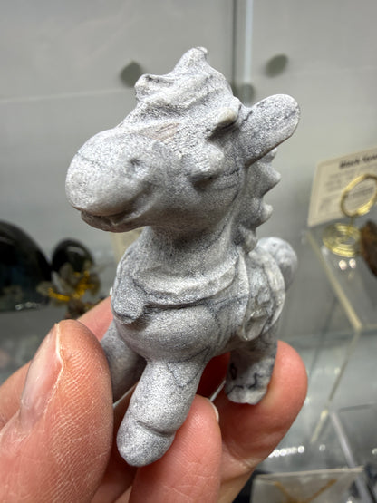 Picasso Jasper Horse Crystal Carving (Matte Polish)- 2.6 inches