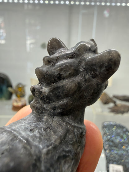 Larvikite Horse Crystal Carving- 2.3 inches