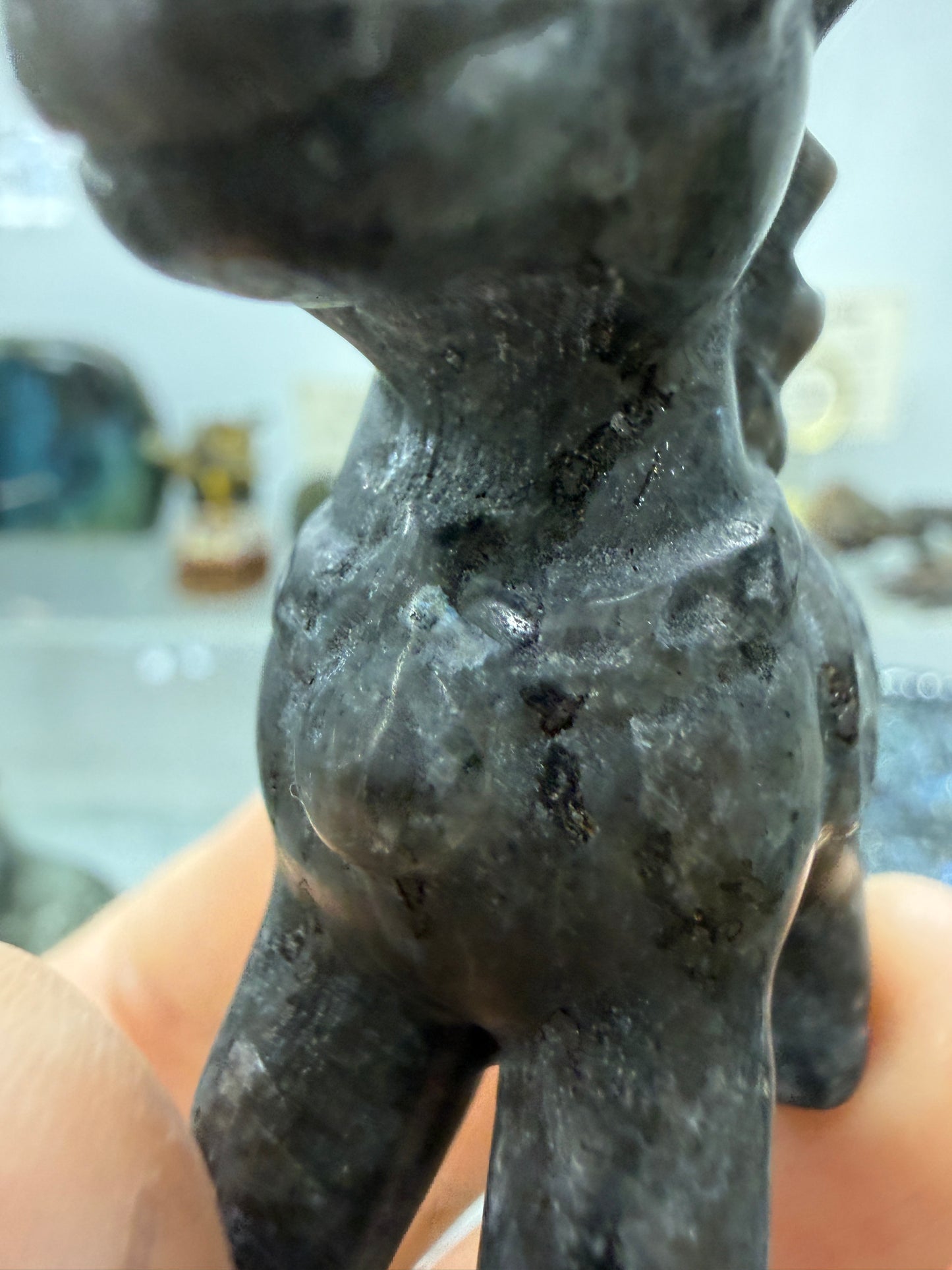 Larvikite Horse Crystal Carving- 2.3 inches