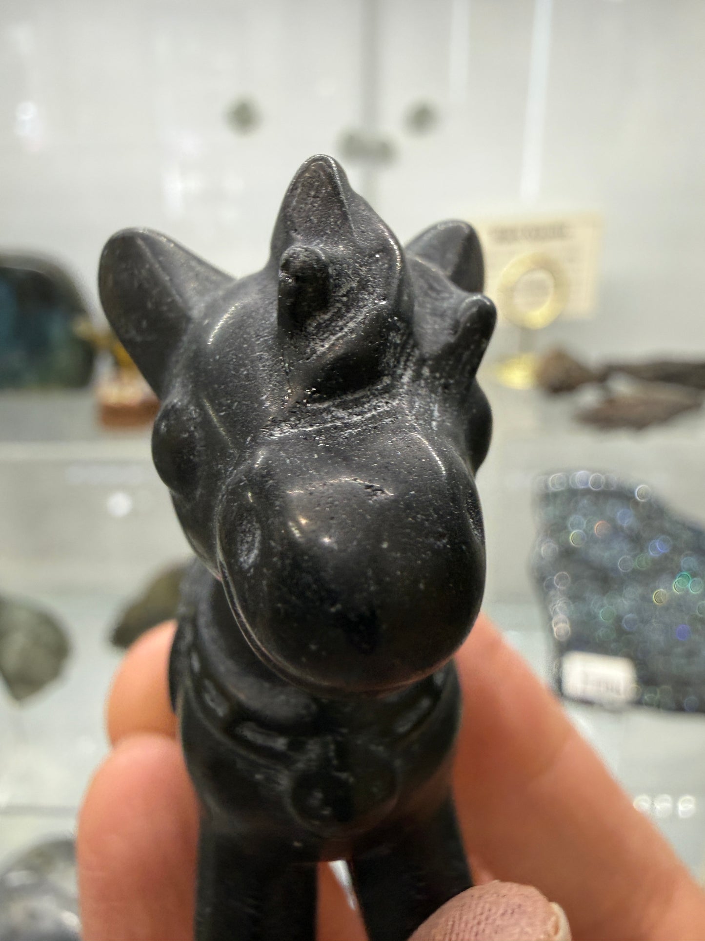 Obsidian Horse Crystal Carving- 2.3 inches