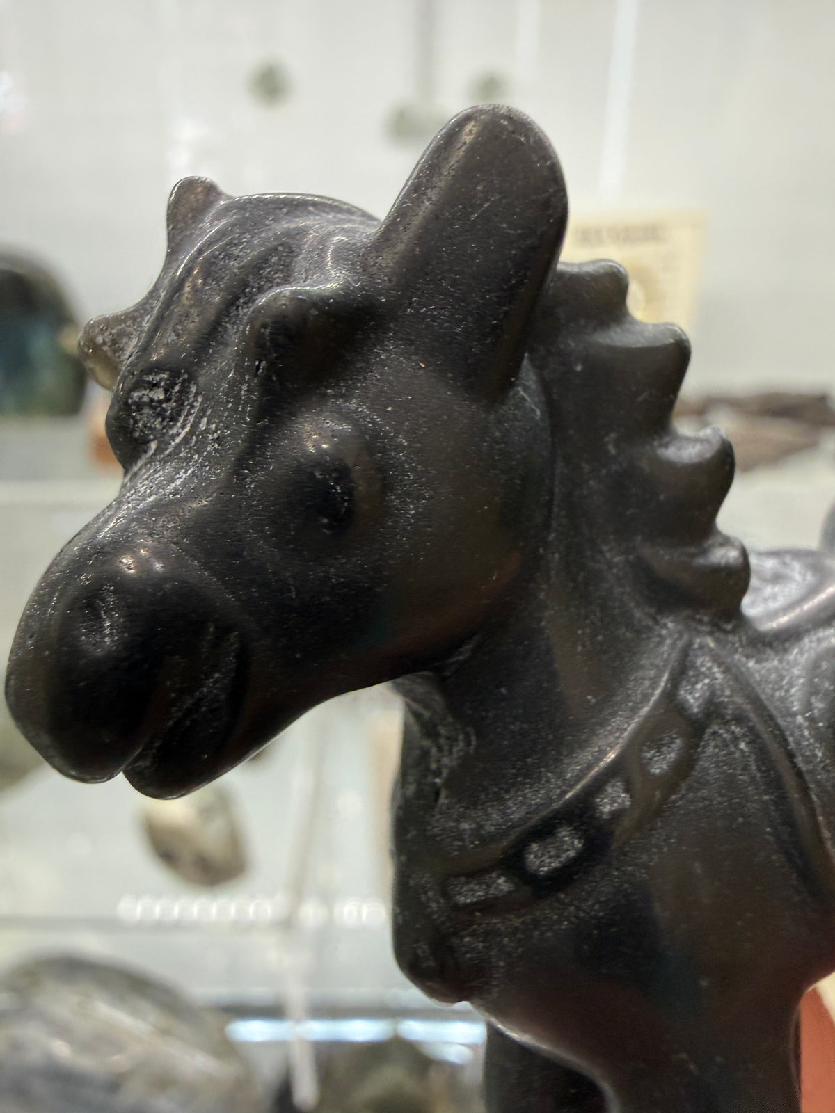 Obsidian Horse Crystal Carving- 2.3 inches