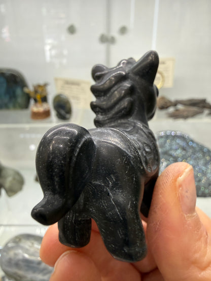 Obsidian Horse Crystal Carving- 2.3 inches