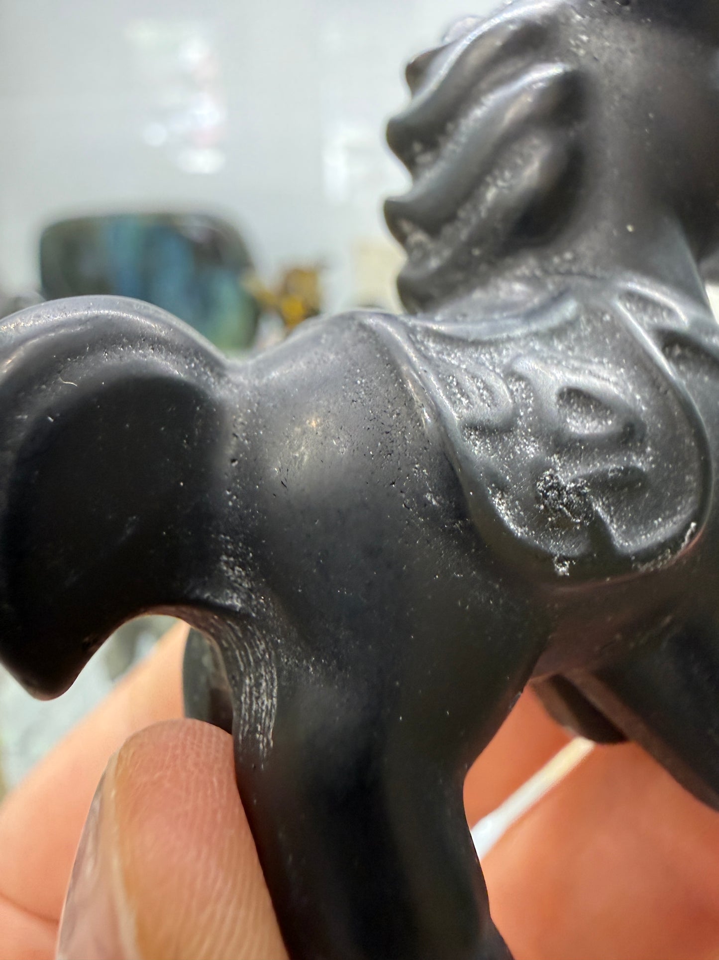 Obsidian Horse Crystal Carving- 2.4 inches