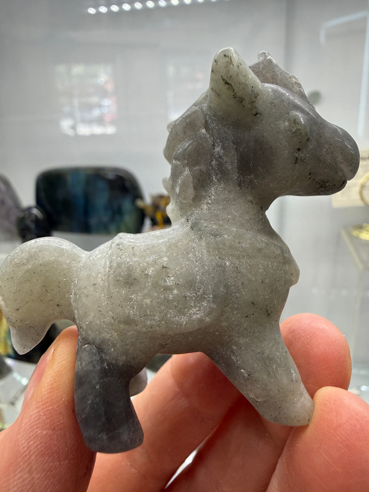 Labradorite Horse Crystal Carving- 2.3 inches