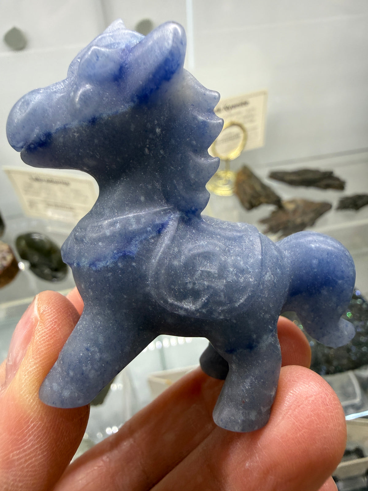 Blue Aventurine Horse Crystal Carving- 2.3 inches