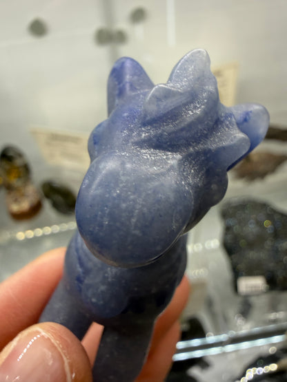 Blue Aventurine Horse Crystal Carving- 2.3 inches