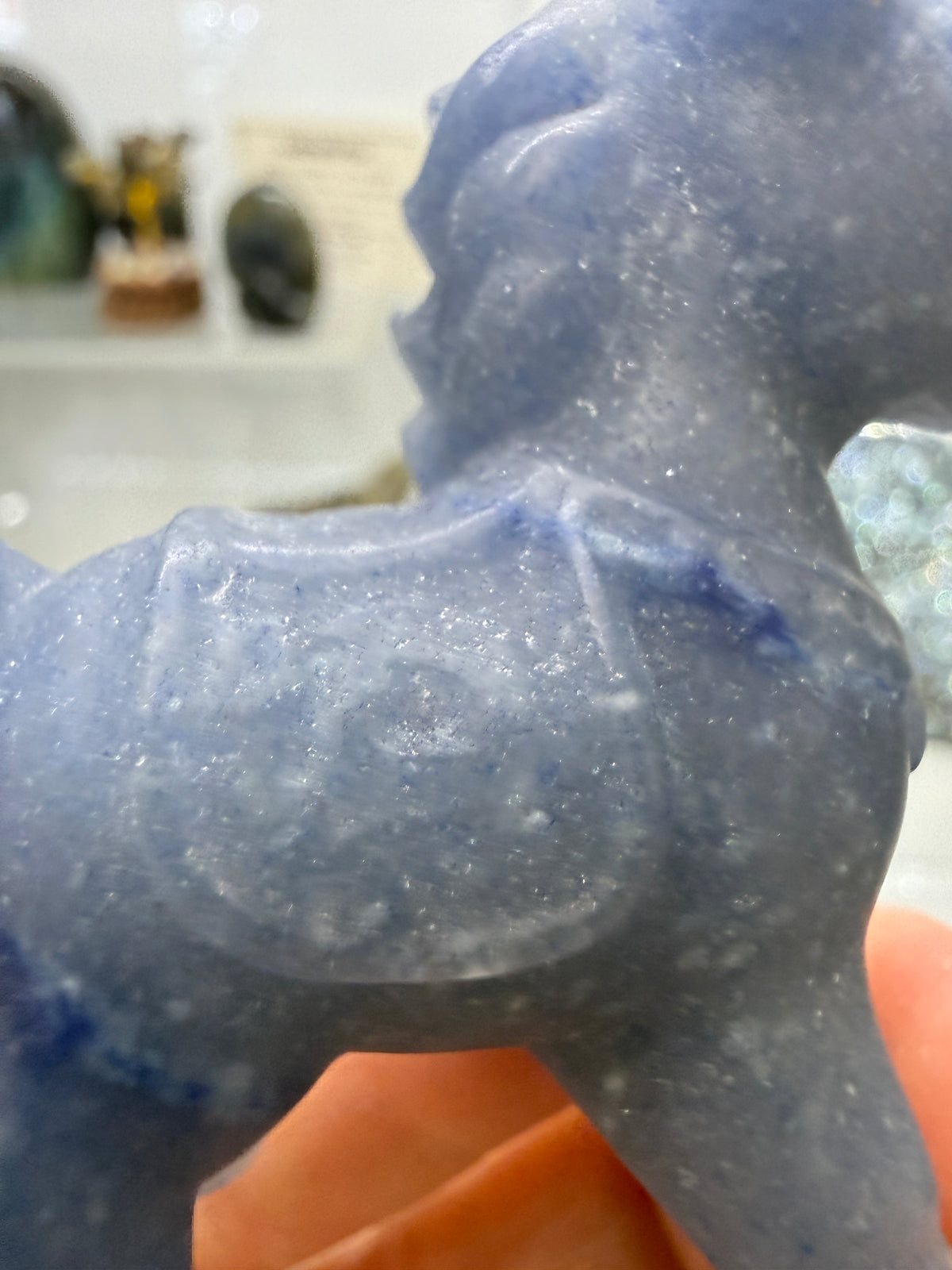 Blue Aventurine Horse Crystal Carving- 2.3 inches