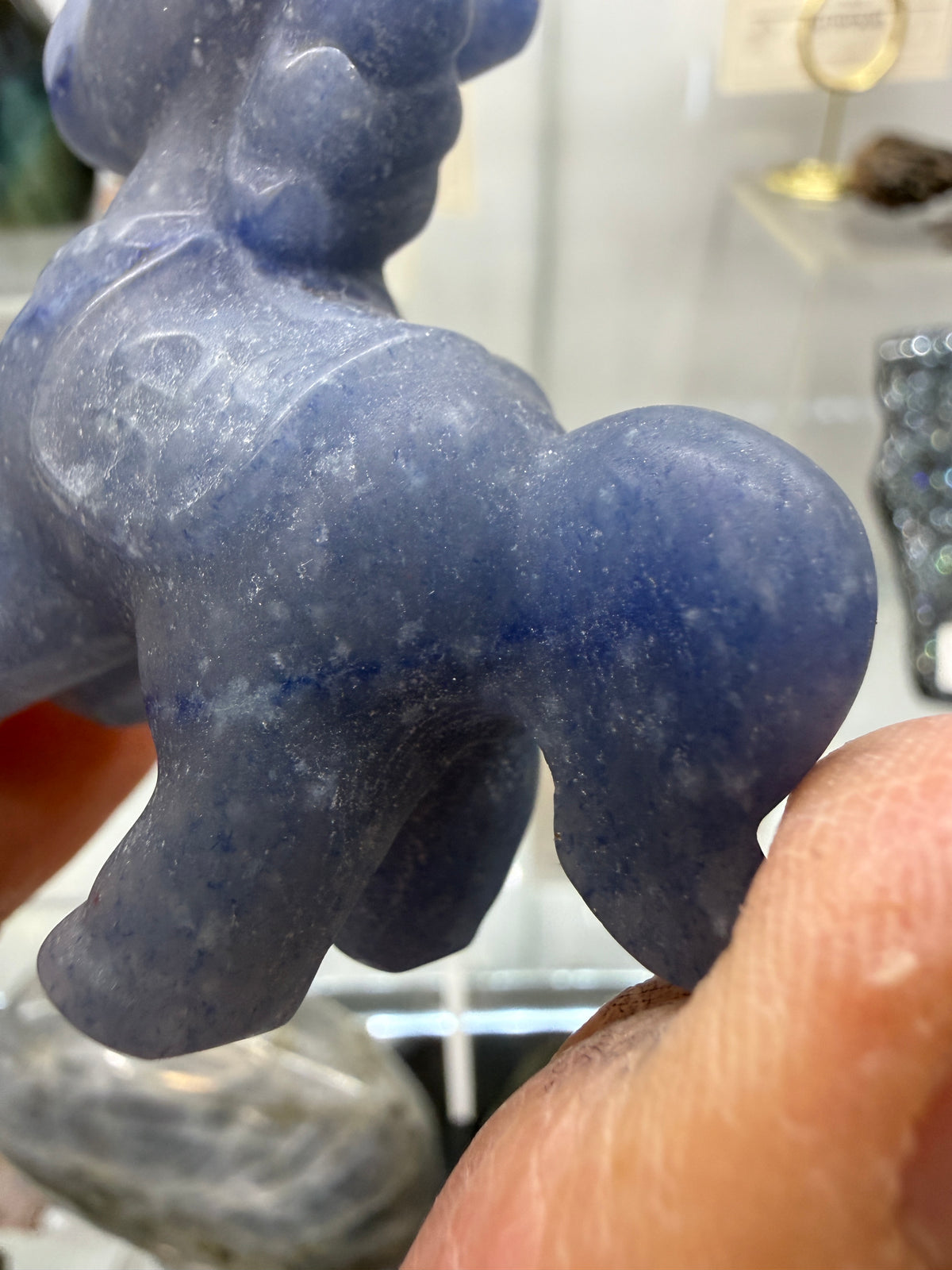 Blue Aventurine Horse Crystal Carving- 2.3 inches