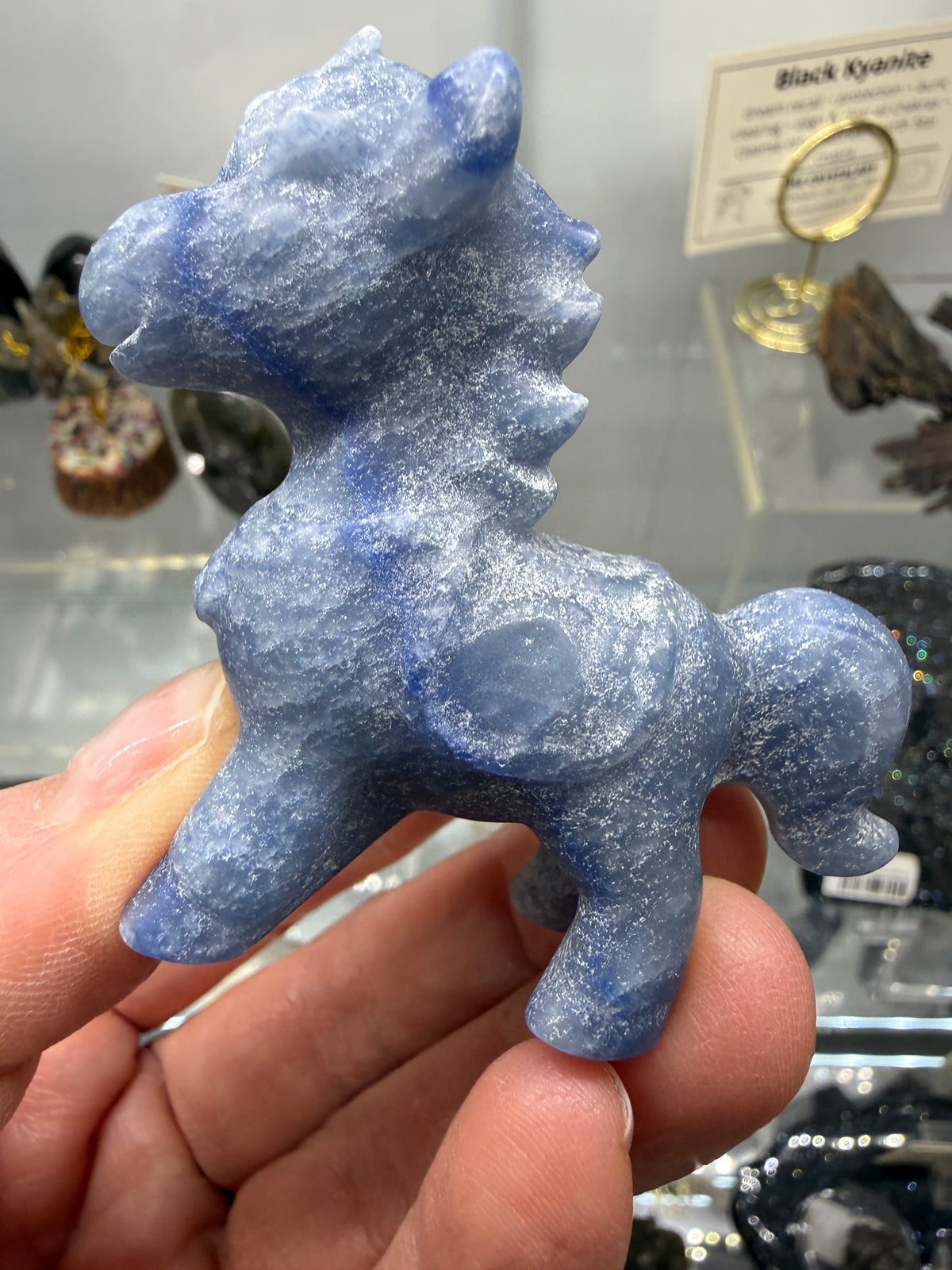 Blue Aventurine Horse Crystal Carving- 2.4 inches